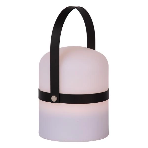 Lucide LITTLE JOE - Lampe de table Rechargeable Intérieur/Extérieur - Batterie/Piles - Ø 10 cm - LED Dim to warm - 1x0,3W 2800K/3200K - IP44 - Noir - détail 2
